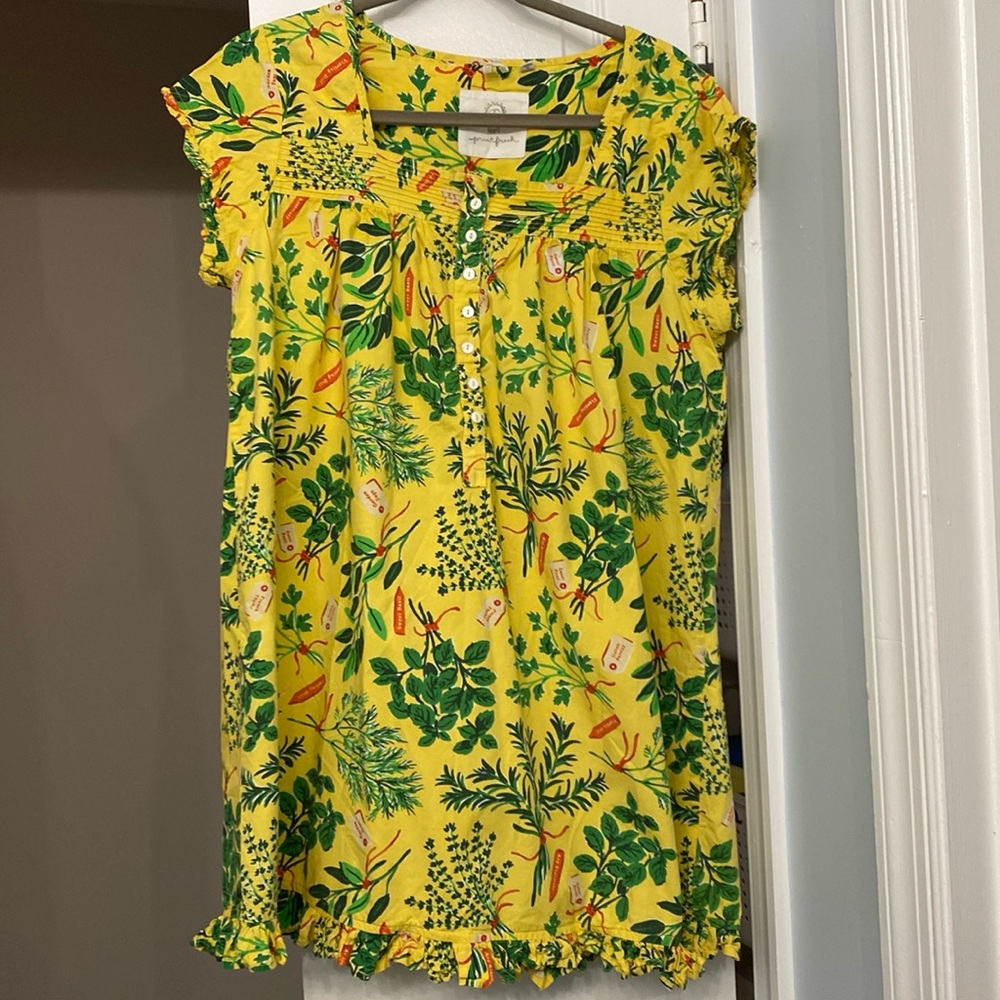 🥕Printfesh pintuck nightgown - “Herb Garden”🫛